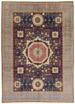 10x14 Navy and Light Blue Anatolian Traditional Rug