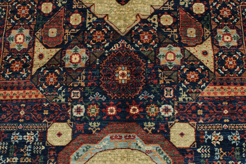 10x14 Navy and Light Blue Anatolian Traditional Rug