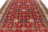 9x12 Red and Ivory Kazak Tribal Rug