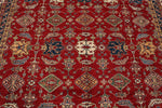 9x12 Red and Ivory Kazak Tribal Rug