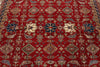 9x12 Red and Ivory Kazak Tribal Rug