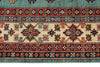 9x12 Light Blue and Ivory Kazak Tribal Rug