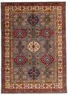 9x12 Gray and Ivory Kazak Tribal Rug