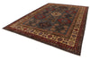 9x12 Gray and Ivory Kazak Tribal Rug