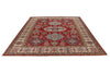 8x10 Red and Ivory Kazak Tribal Rug