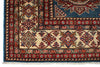 8x10 Blue and Ivory Kazak Tribal Rug