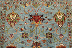 5x7 Light Blue and Multicolor Turkish Tribal Rug