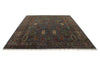 9x10 Gray and Multicolor Turkish Tribal Rug