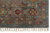 9x10 Gray and Multicolor Turkish Tribal Rug