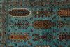 8x10 Light Blue and Multicolor Turkish Tribal Rug