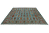 8x10 Light Blue and Multicolor Turkish Tribal Rug