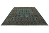 8x10 Light Blue and Multicolor Turkish Tribal Rug