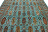 8x10 Light Blue and Multicolor Turkish Tribal Rug