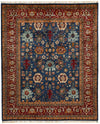 8x10 Navy and Red Anatolian Traditional Rug