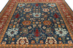 8x10 Navy and Red Anatolian Traditional Rug