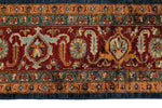 8x10 Navy and Red Anatolian Traditional Rug