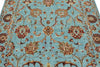 5x7 Blue and Multicolor Turkish Tribal Rug