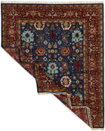 8x10 Navy and Red Anatolian Traditional Rug