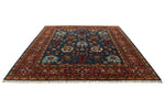 8x10 Navy and Red Anatolian Traditional Rug