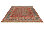 8x10 Red and Light Blue Anatolian Traditional Rug