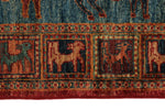 8x10 Red and Light Blue Anatolian Traditional Rug