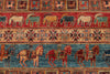 8x10 Red and Light Blue Anatolian Traditional Rug