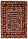 5x7 Multicolor and Red Anatolian Traditional Rug