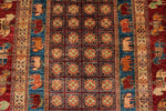 5x7 Multicolor and Red Anatolian Traditional Rug