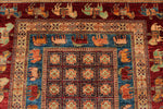 5x7 Multicolor and Red Anatolian Traditional Rug