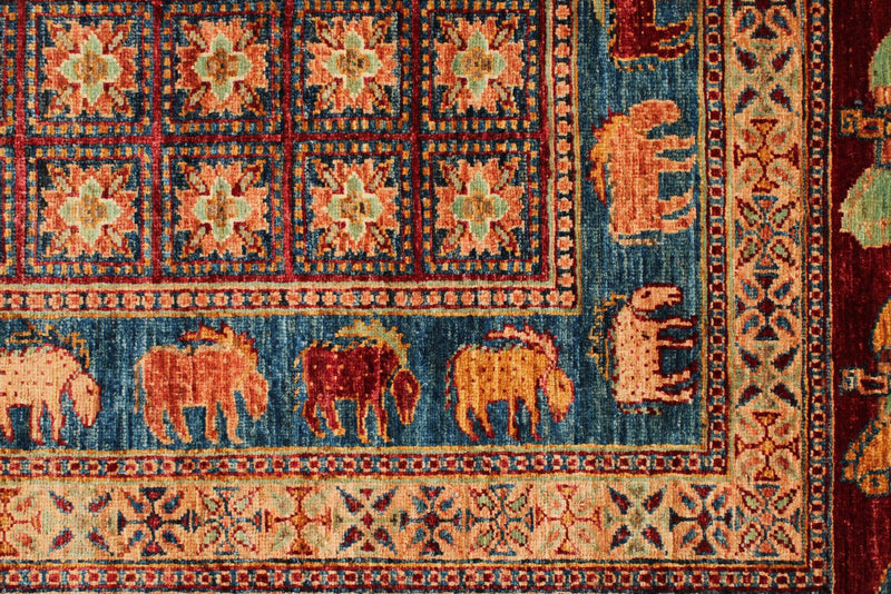 5x7 Multicolor and Red Anatolian Traditional Rug