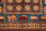 5x7 Multicolor and Red Anatolian Traditional Rug