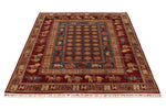 5x7 Multicolor and Red Anatolian Traditional Rug