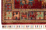 5x7 Multicolor and Red Anatolian Traditional Rug