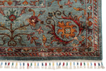 7x11 Gray and Multicolor Turkish Tribal Rug