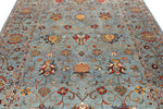 7x11 Gray and Multicolor Turkish Tribal Rug