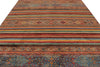 9x13 Brown and Multicolor Tribal Rug