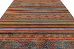 9x13 Brown and Multicolor Tribal Rug