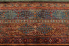 9x13 Brown and Multicolor Tribal Rug