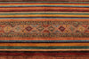 9x13 Brown and Multicolor Tribal Rug