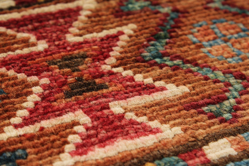 8x10 Multicolor and Multicolor Tribal Rug