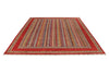 9x11 Multicolor and Red Turkish Tribal Rug