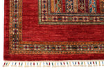 9x11 Multicolor and Red Turkish Tribal Rug