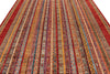 9x11 Multicolor and Red Turkish Tribal Rug