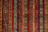 9x11 Multicolor and Red Turkish Tribal Rug