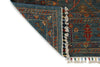 6x8 Navy and Multicolor Turkish Tribal Rug