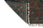 6x8 Navy and Multicolor Turkish Tribal Rug