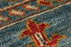 6x8 Navy and Multicolor Turkish Tribal Rug