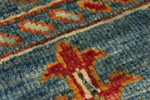 6x8 Navy and Multicolor Turkish Tribal Rug