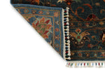 6x9 Navy and Multicolor Turkish Tribal Rug