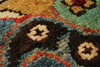 6x9 Navy and Multicolor Turkish Tribal Rug